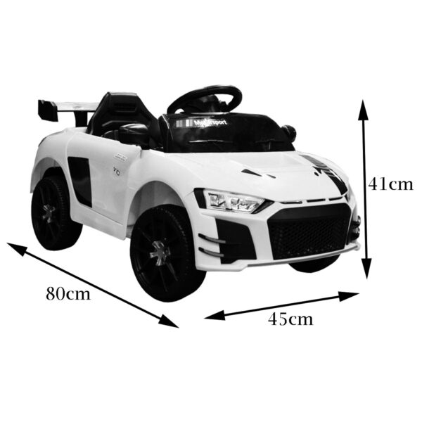 CARRO MONTABLE PILA RECARGABLE CON CONTROL REMOTO AUDI 6V - Imagen 7