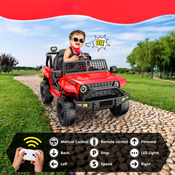 CARRO MONTABLE PILA RECARGABLE CON CONTROL REMOTO JEEP SPEED - Imagen 4