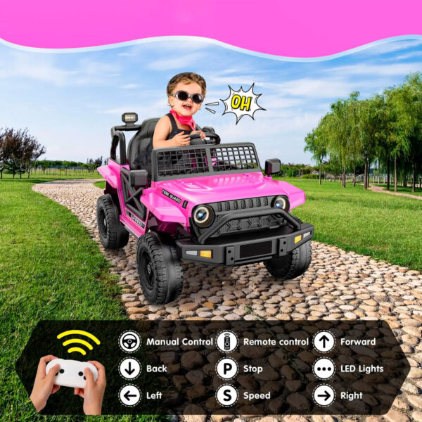CARRO MONTABLE PILA RECARGABLE CON CONTROL REMOTO JEEP SPEED - Imagen 6