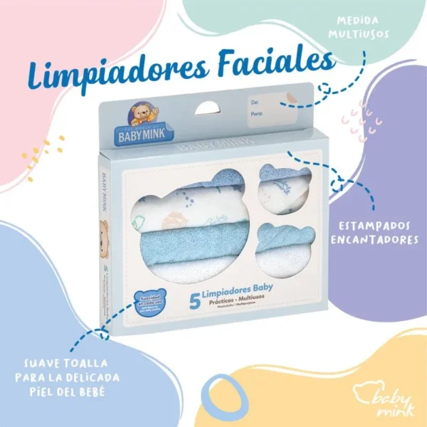 BABY MINK 5 TOALLITAS PARA BEBE FACIAL - Imagen 4
