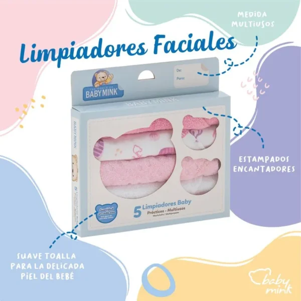 BABY MINK 5 TOALLITAS PARA BEBE FACIAL - Imagen 8
