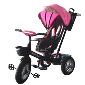 TRICICLO ANGELIN 360° LLANTA DE AIRE C/LUZ ROSA