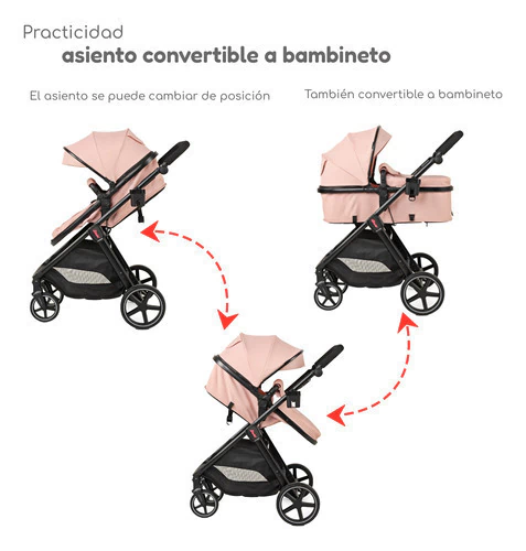 CARRIOLA DE BEBE TRAVEL SYSTEM MAX ROSA - Imagen 4