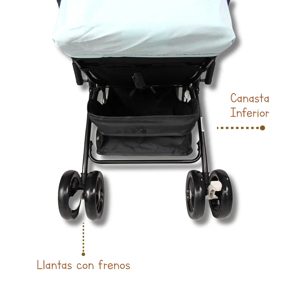 CARRIOLA ANGELIN REVERSIBLE TURQUESA - Imagen 7