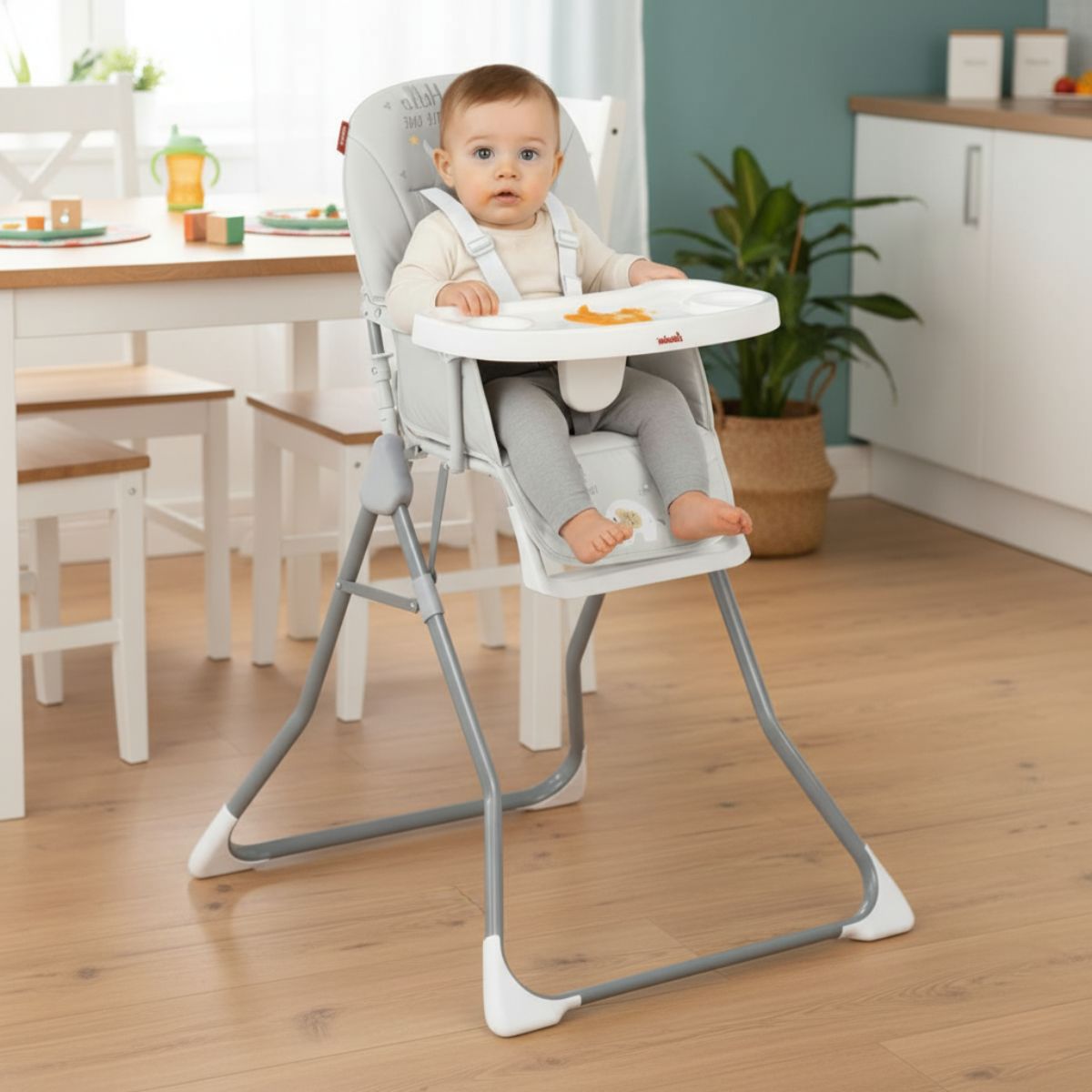 SILLA ALTA DE BEBE LIGHT GRIS - Imagen 2