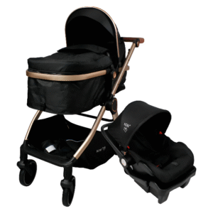 CARRIOLA ANGELIN C/PORTABEBE ALUMINIO NEGRO