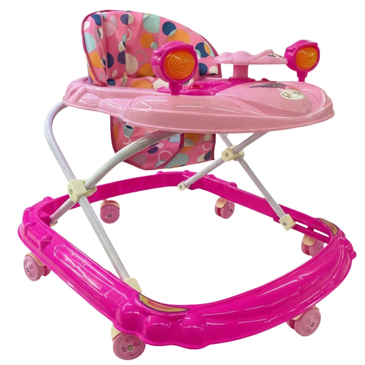 ANDADERA BABYTEK CARRITO C/ESPEJOS ECONOMICA ROSA