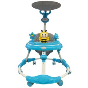 ANDADERA BABYTEK ABEJA CIRCULAR CON TOLDO AZUL