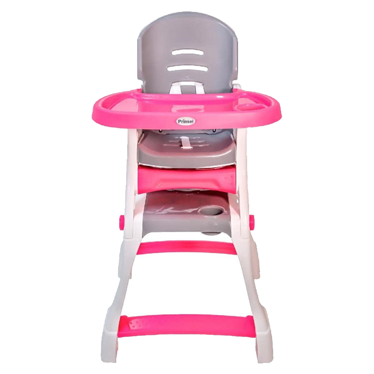 SILLA ALTA PRINSEL CADDY 2 EN 1 ROSA GRIS - Imagen 2
